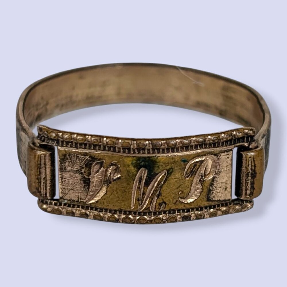 Antique Etched Plate Ring - Picture 4 of 8